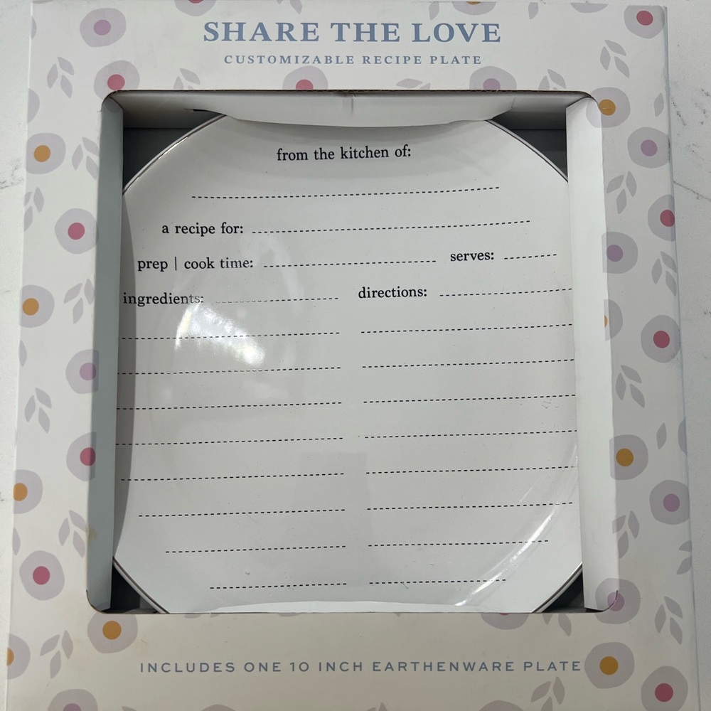 Share The Love Customizable Recipe Plate Mother’s Day
